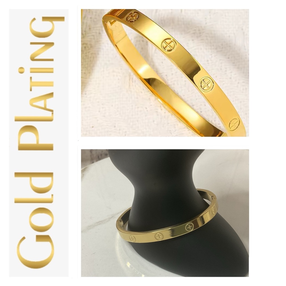 🐘🐘💓 14K Gold Plated Hinge Bracelet